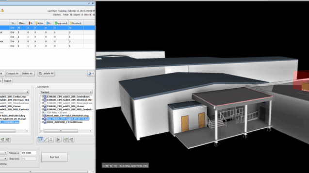 3D model of a one story building in grey