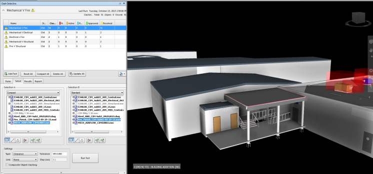 3D model of a one story building in grey