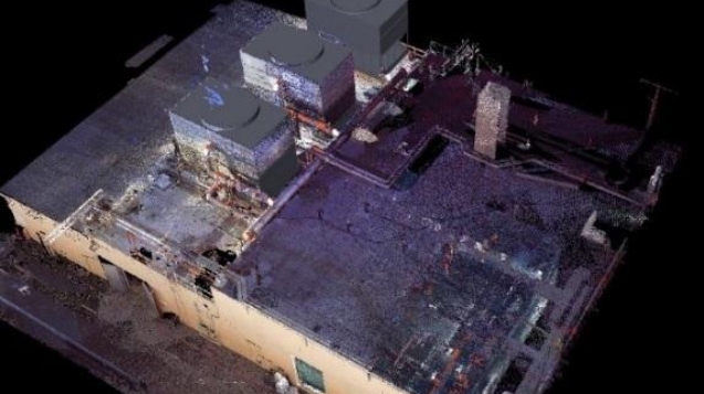 A 3D model of a chiller room