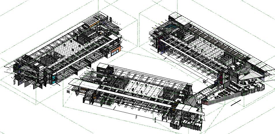sample of BIM modeling for acoustic ceilings.
