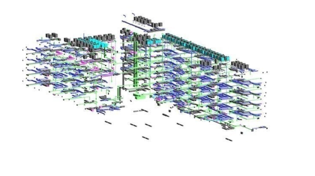 Sample of mechanical BIM modeling project.