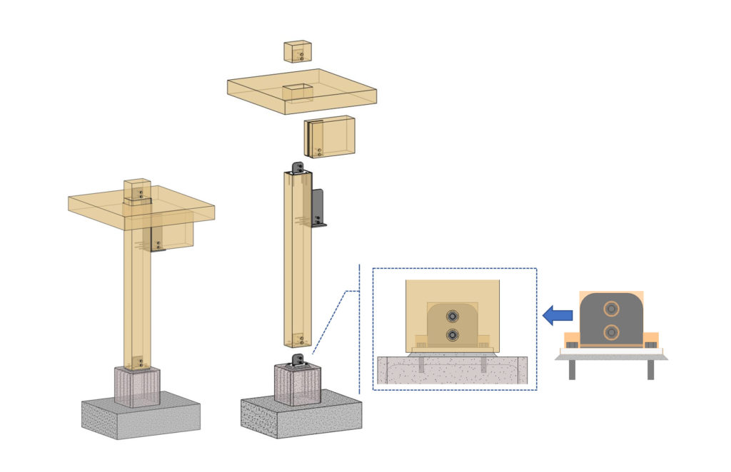 example of mass timber modeling detail in Autodesk Revit