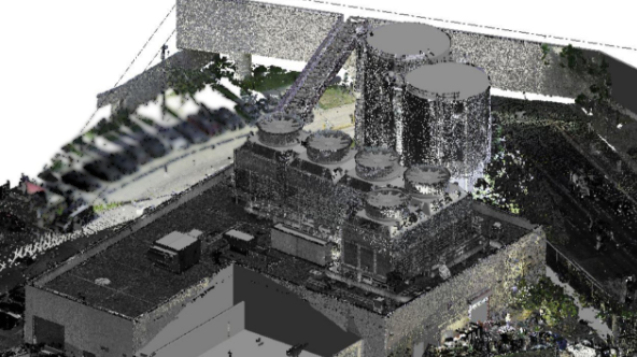 plant scan resulting from 3D laser scanning