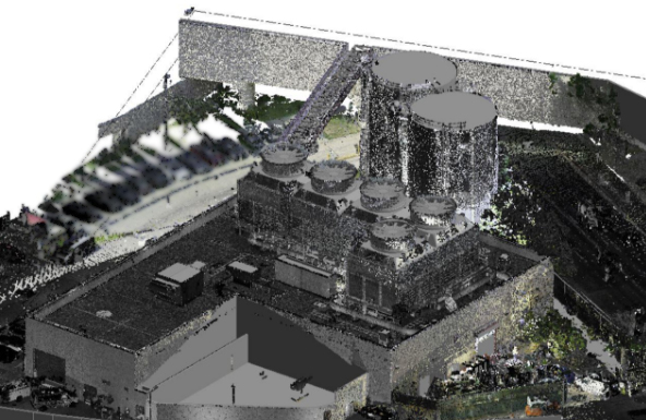 plant scan resulting from 3D laser scanning